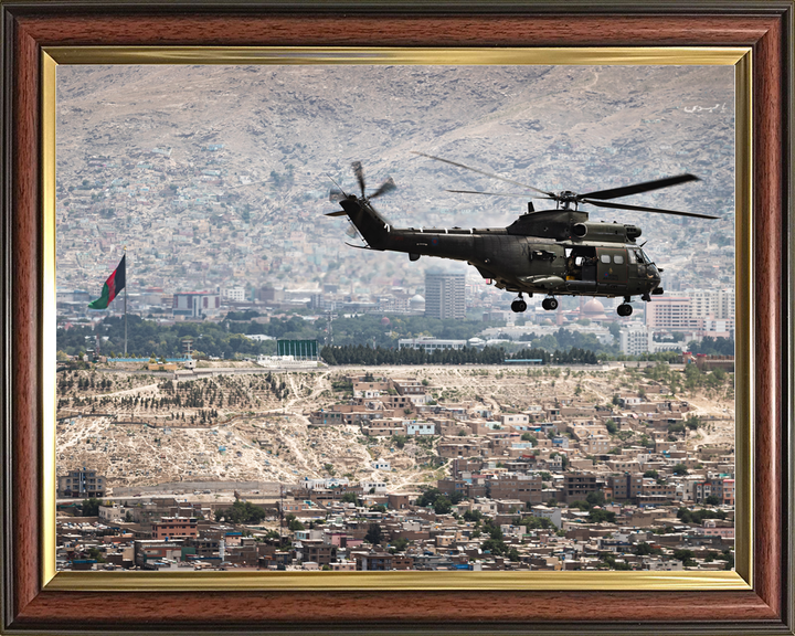 RAF Puma Helicopter Over Kabul May 2021