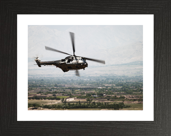 RAF Puma Helicopter Banks Over Afghanistan 2021