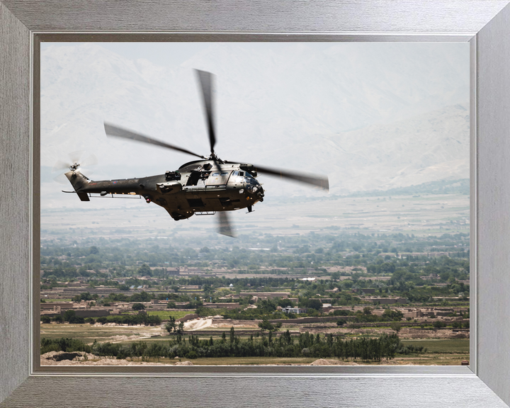RAF Puma Helicopter Banks Over Afghanistan 2021