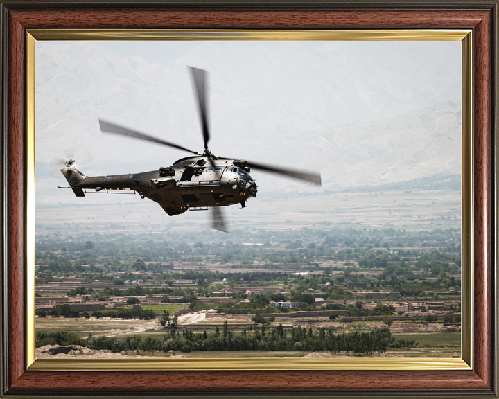 RAF Puma Helicopter Banks Over Afghanistan 2021