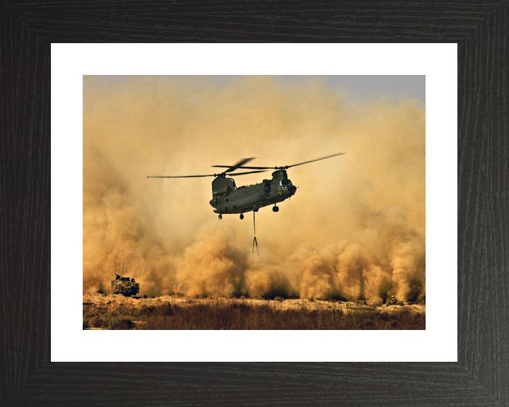 RAF Chinook Helicopter Dust Storm Afghanistan 2007