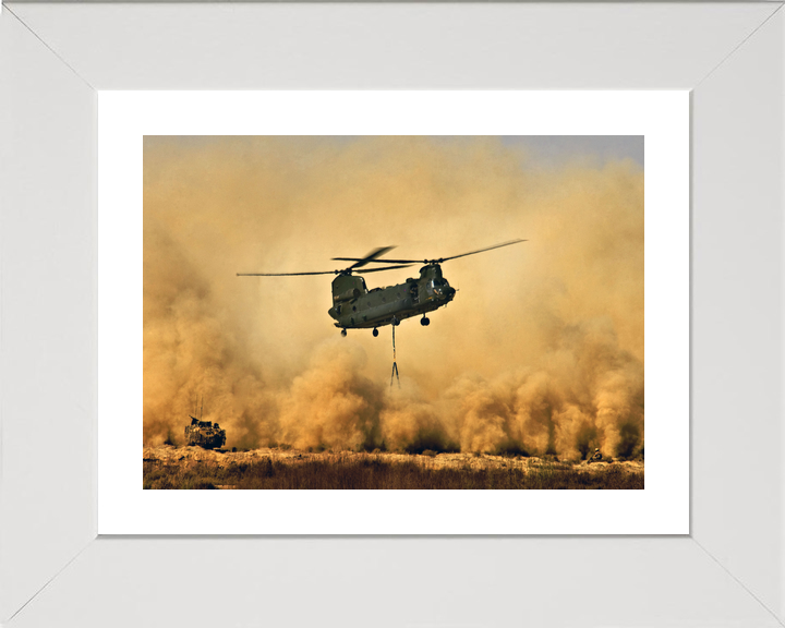 RAF Chinook Helicopter Dust Storm Afghanistan 2007
