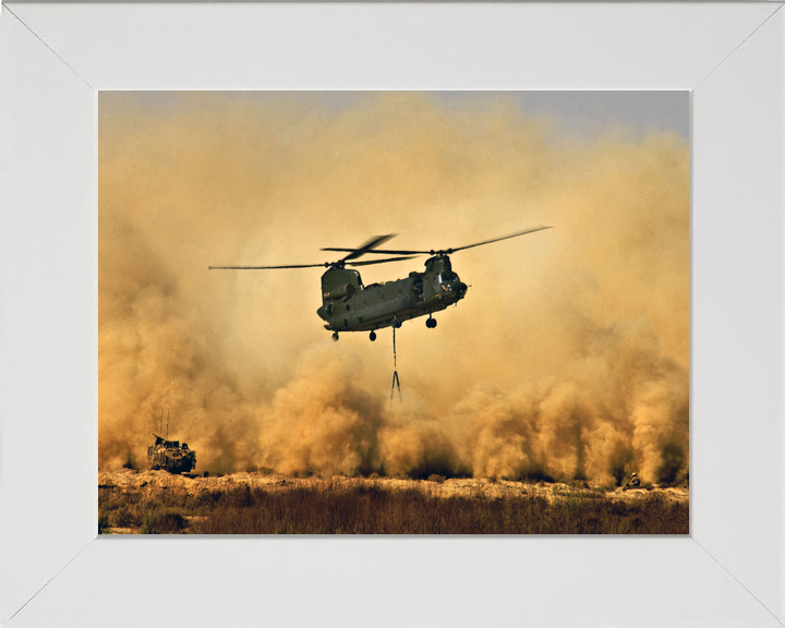 RAF Chinook Helicopter Dust Storm Afghanistan 2007