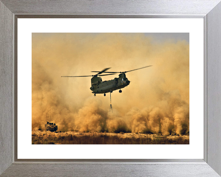RAF Chinook Helicopter Dust Storm Afghanistan 2007
