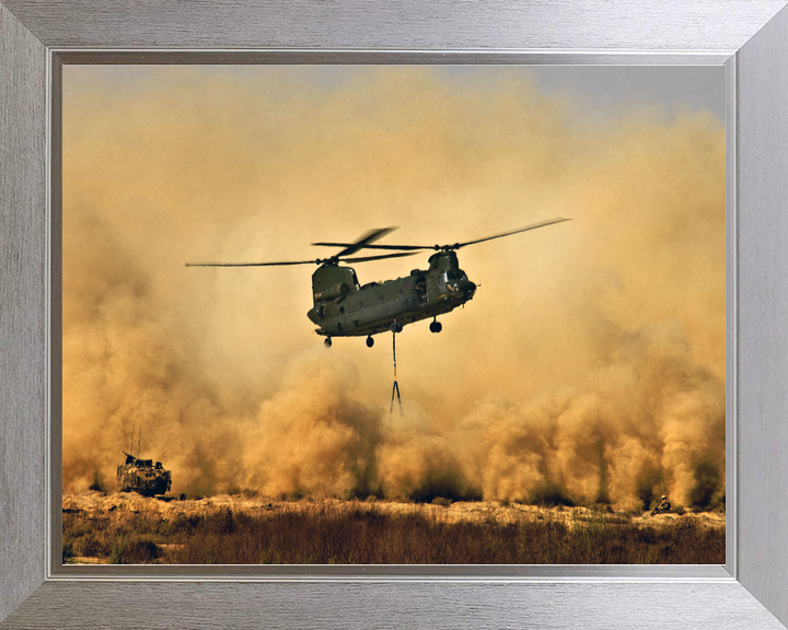 RAF Chinook Helicopter Dust Storm Afghanistan 2007