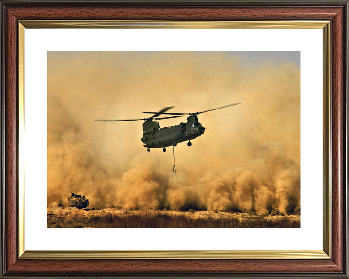 RAF Chinook Helicopter Dust Storm Afghanistan 2007