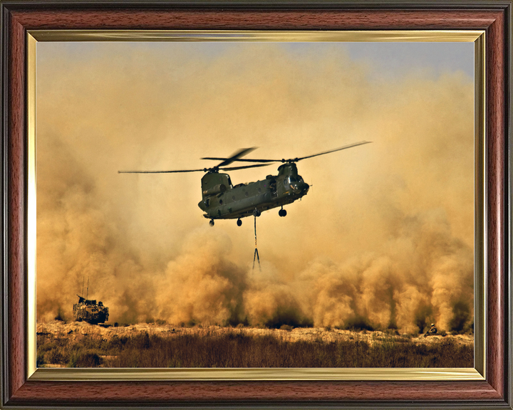 RAF Chinook Helicopter Dust Storm Afghanistan 2007