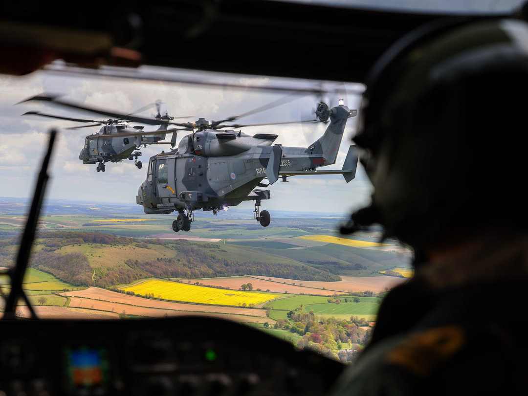 Wildcat Helicopters from a Cockpit Photo Print - Royal Navy Aircraft Hampshire Prints 6 x 4 No Frame No