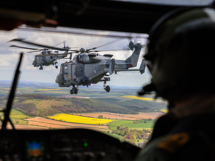 Wildcat Helicopters from a Cockpit Photo Print - Royal Navy Aircraft Hampshire Prints 6 x 4 No Frame No