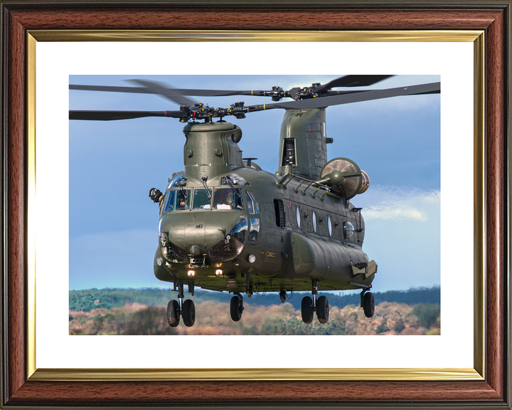 RAF Chinook HC3 Landing at Shawbury c2016