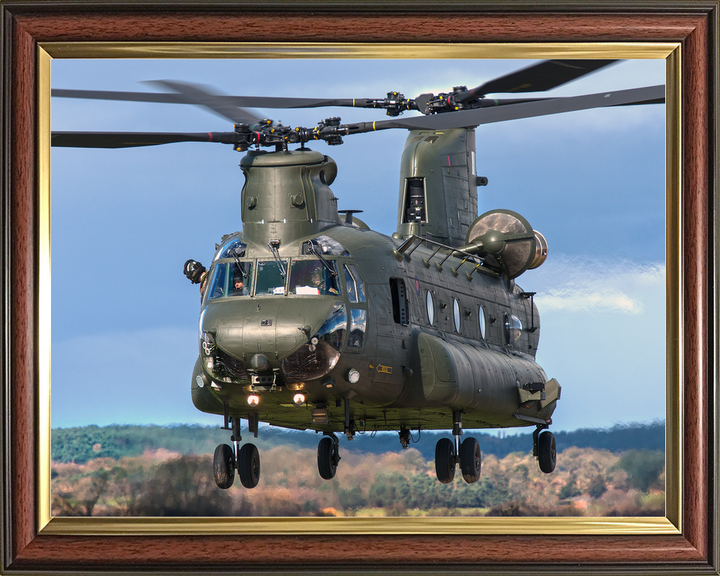RAF Chinook HC3 Landing at Shawbury c2016