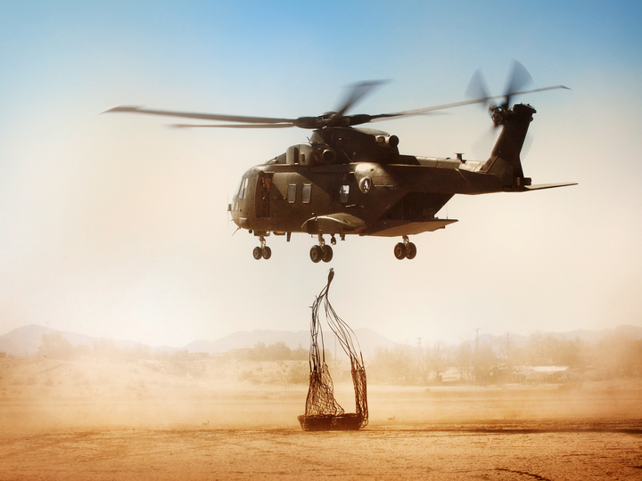 RAF 78 Squadron Merlin HC3 Underslung Load California 2009