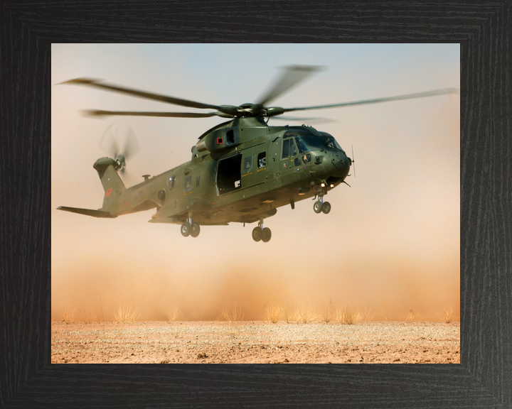 RAF 78 Squadron Merlin HC3 Landing in Dust California 2009