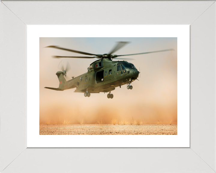 RAF 78 Squadron Merlin HC3 Landing in Dust California 2009