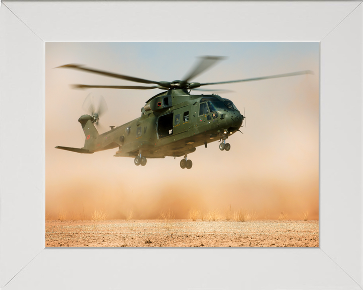 RAF 78 Squadron Merlin HC3 Landing in Dust California 2009