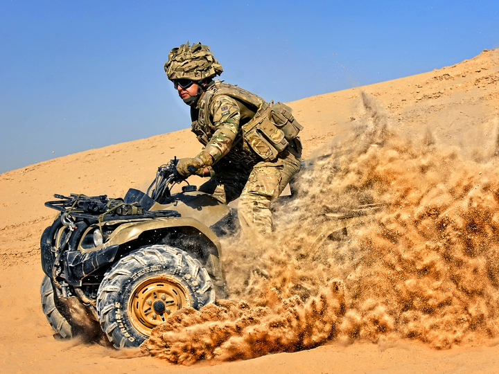 British Army Yamaha Grizzly 450 Quad Bike Afghanistan 2025