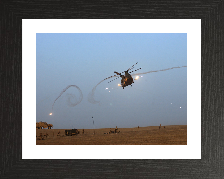 RAF Chinook Flare Spirals Over Helmand July 2007