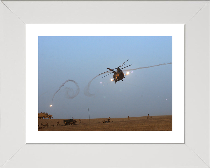 RAF Chinook Flare Spirals Over Helmand July 2007