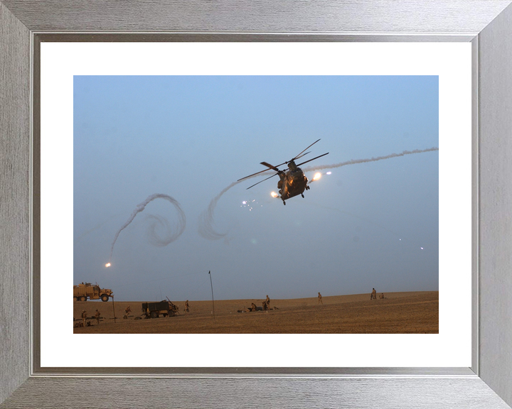 RAF Chinook Flare Spirals Over Helmand July 2007