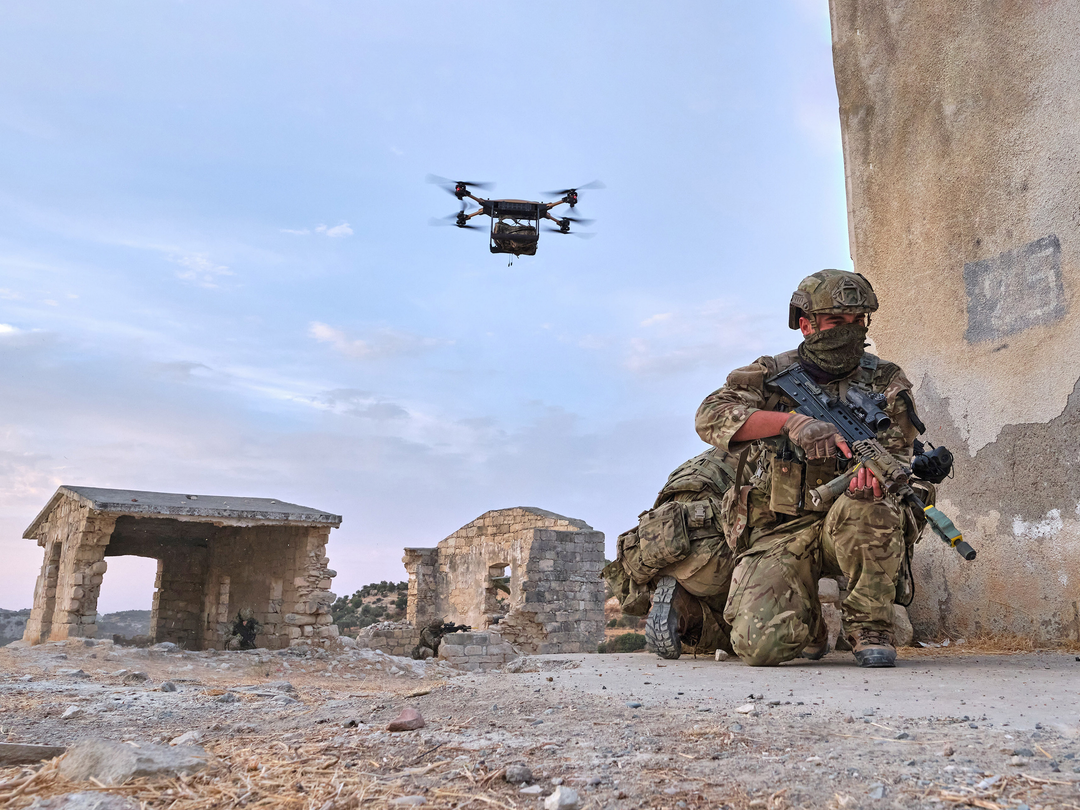 Royal Marine Commando with Drone Photo Print - 40 Commando Posters, Prints, & Visual Artwork Hampshire Prints 6 x 4 No Frame No