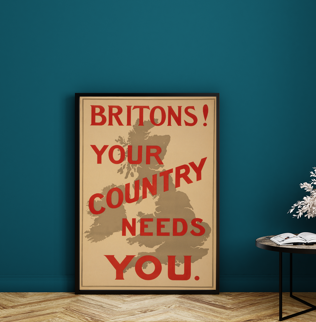 Britons! your country needs you | British World War One Recruitment Poster Posters, Prints, & Visual Artwork Hampshire Prints A3