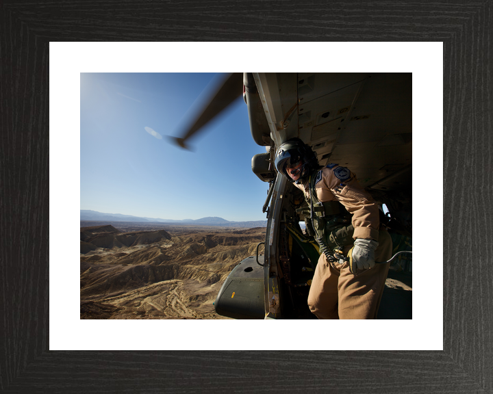 RAF Merlin Aircrewman in Doorway Ex Merlin Vortex 2009