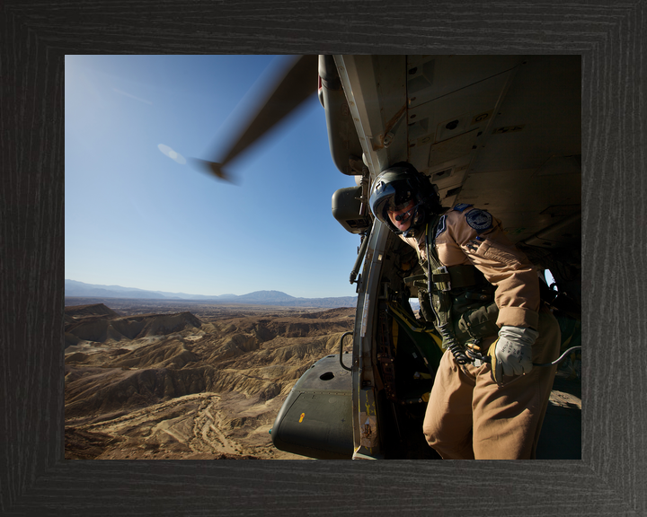 RAF Merlin Aircrewman in Doorway Ex Merlin Vortex 2009