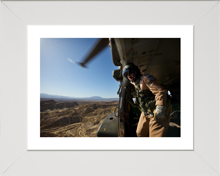 RAF Merlin Aircrewman in Doorway Ex Merlin Vortex 2009