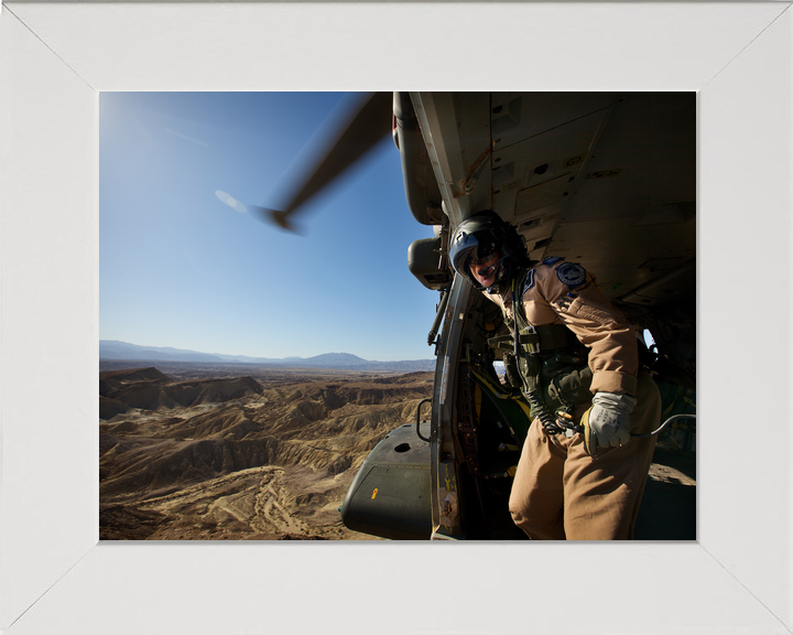 RAF Merlin Aircrewman in Doorway Ex Merlin Vortex 2009