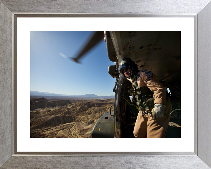 RAF Merlin Aircrewman in Doorway Ex Merlin Vortex 2009