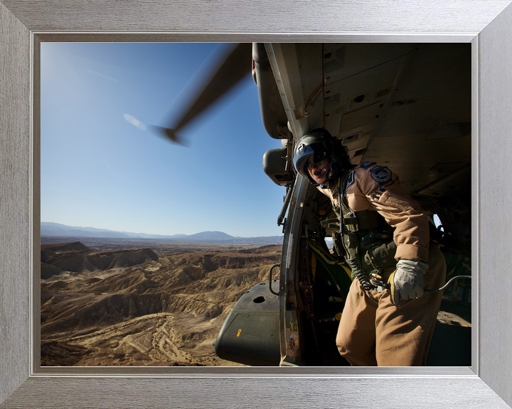 RAF Merlin Aircrewman in Doorway Ex Merlin Vortex 2009