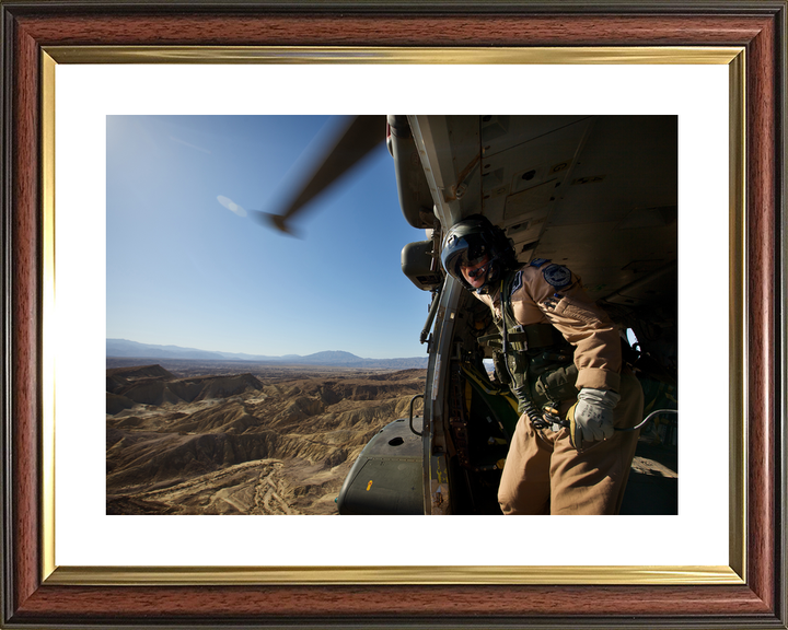 RAF Merlin Aircrewman in Doorway Ex Merlin Vortex 2009