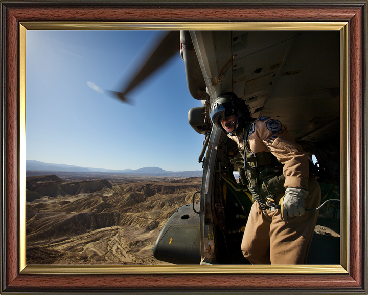RAF Merlin Aircrewman in Doorway Ex Merlin Vortex 2009