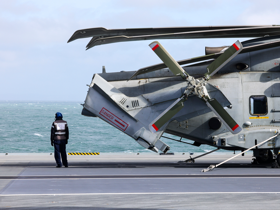 AET With Merlin Helicopter On HMS Prince of Wales Photo Print - Royal Navy Aircraft Hampshire Prints 6 x 4 No Frame No