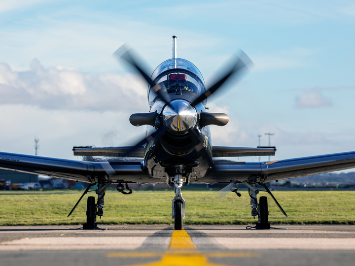 RAF Texan aircraft on a runway Photo Print - Royal Air Force Aircraft Hampshire Prints 6 x 4 No Frame No