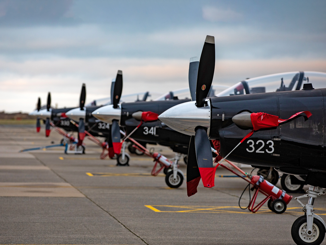 RAF Texan Aircraft lined up Photo Print - Royal Air Force Aircraft Hampshire Prints 6 x 4 No Frame No