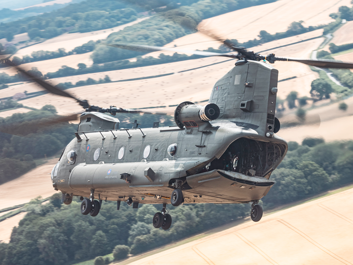 RAF Chinook Over Harvest Fields Greyhound Thunder July 2026