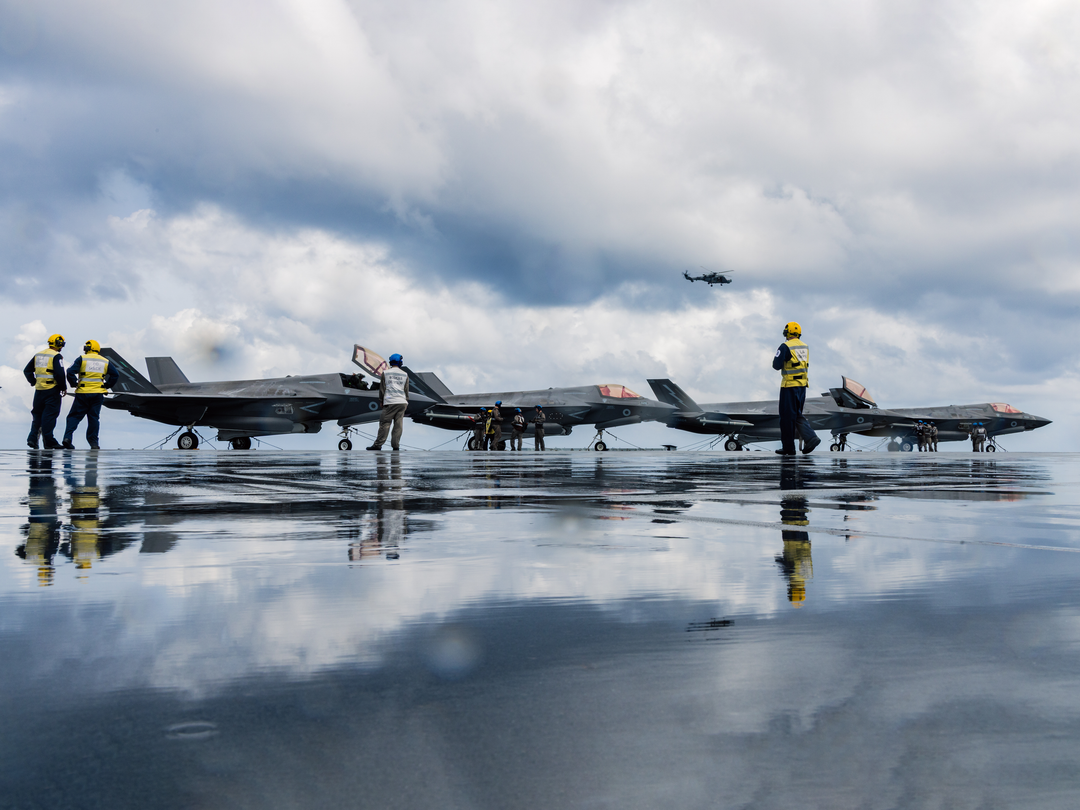 F-35 Lightening Jet Flight Deck reflections 2025 Photo Print - Royal Navy Aircraft Hampshire Prints 6 x 4 No Frame No