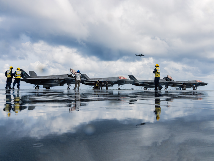 F-35 Lightening Jet Flight Deck reflections 2025 Photo Print - Royal Navy Aircraft Hampshire Prints 6 x 4 No Frame No