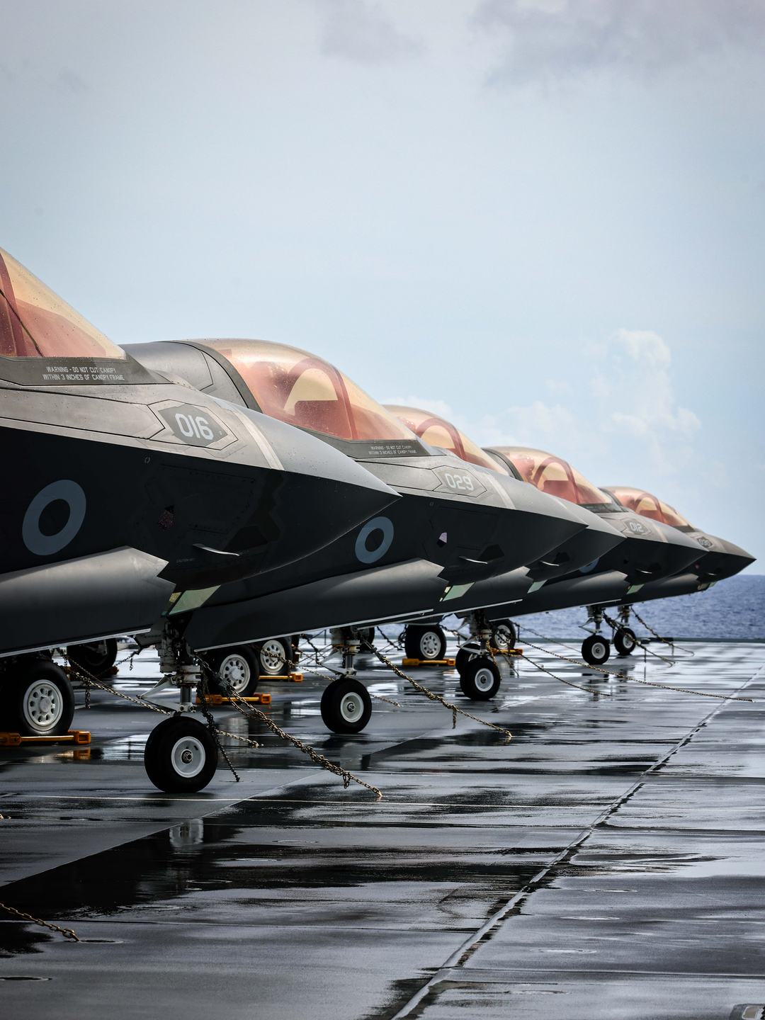 F-35 Lightening Lining a Flight Deck 2025 Photo Print - Royal Navy Aircraft Hampshire Prints 6 x 4 No Frame No