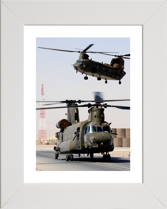 RAF 1310 Flight Chinook Pair Take-Off Bastion October 2011