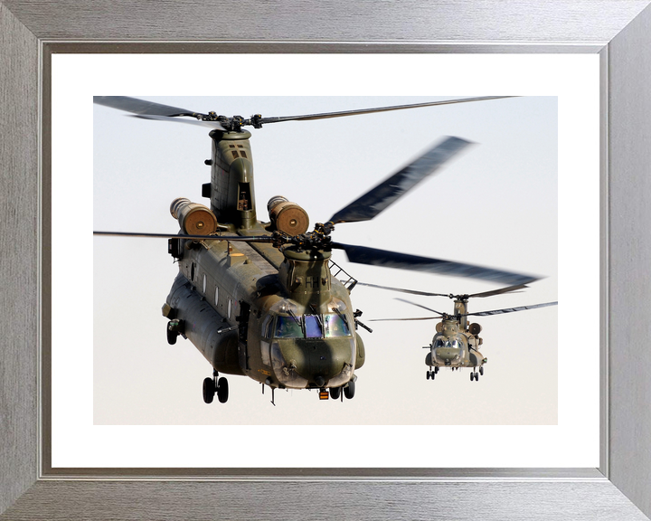 RAF 1310 Flight Chinook Pair Head-On Helmand October 2011