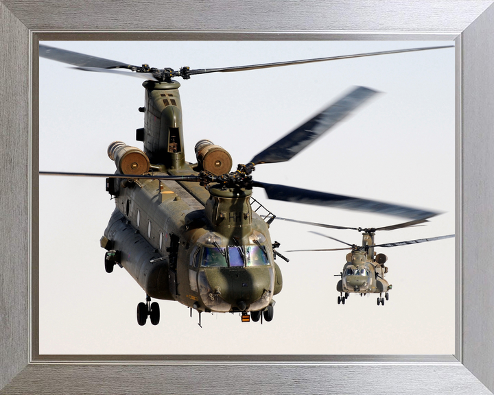 RAF 1310 Flight Chinook Pair Head-On Helmand October 2011