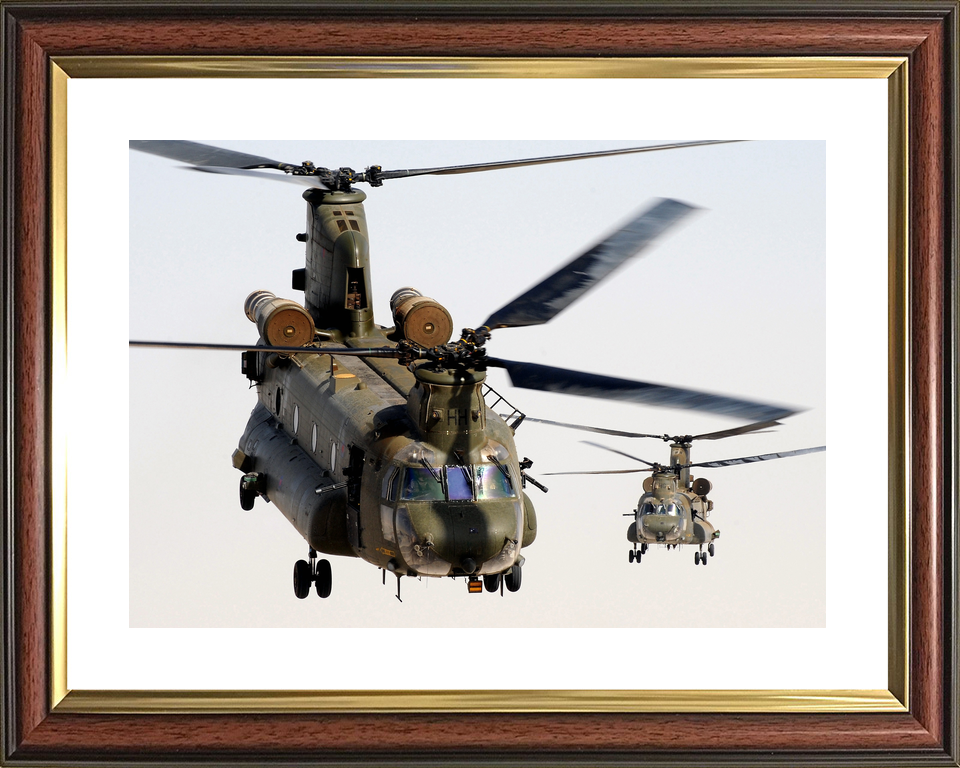 RAF 1310 Flight Chinook Pair Head-On Helmand October 2011