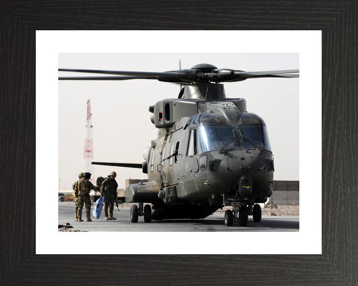 RAF Merlin HC3 Embarking Troops Camp Bastion October 2011