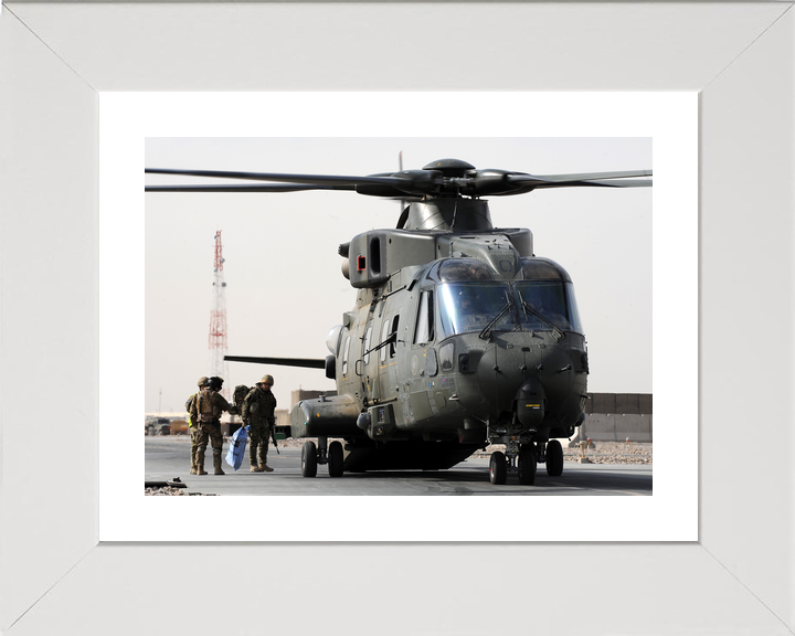 RAF Merlin HC3 Embarking Troops Camp Bastion October 2011