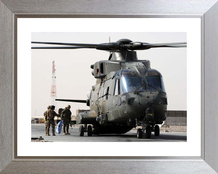RAF Merlin HC3 Embarking Troops Camp Bastion October 2011