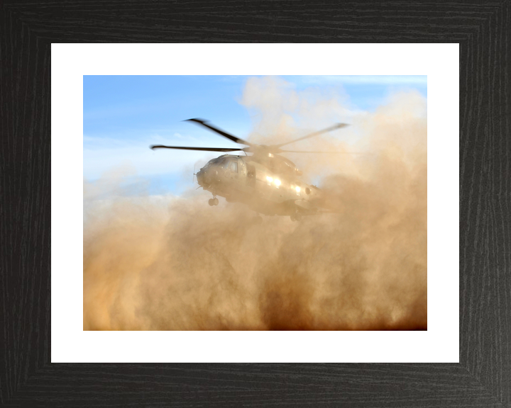 RAF Merlin Brownout Landing Helmand January 2012