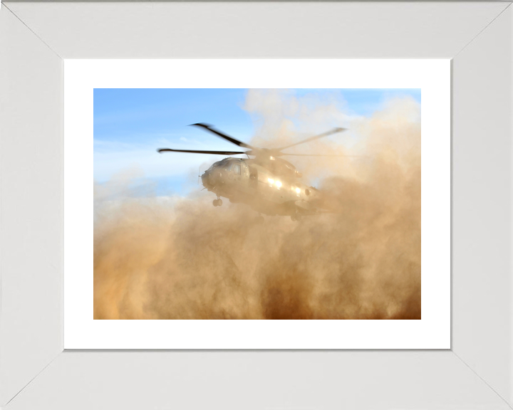 RAF Merlin Brownout Landing Helmand January 2012