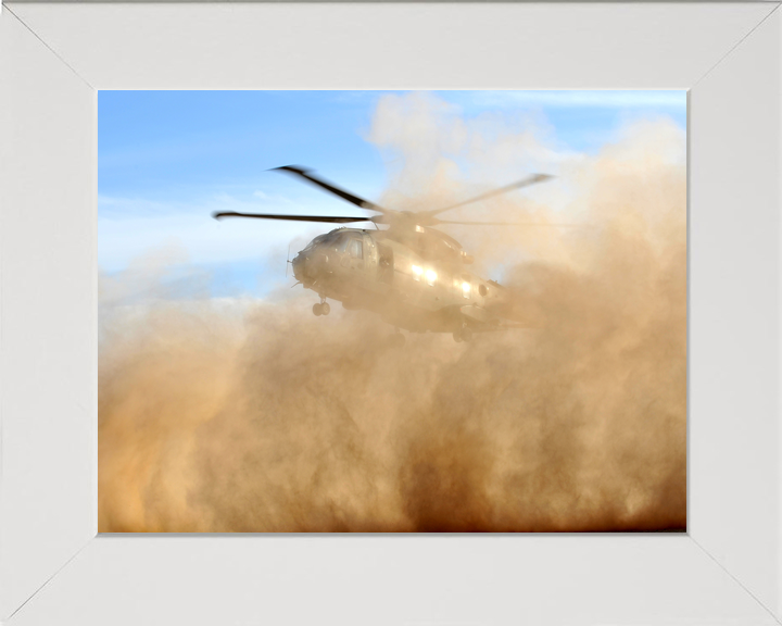 RAF Merlin Brownout Landing Helmand January 2012